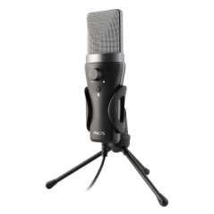Microphone USB NGS MS120USB - Configuration réglable - Enregistrement cardioïde - Port de contrôle pour casque - Compatible