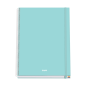 Cahier à spirale Dohe Serenity A4, 100 feuilles microperforées, quadrillage 5 mm, couverture rigide, carton ligné, fermeture