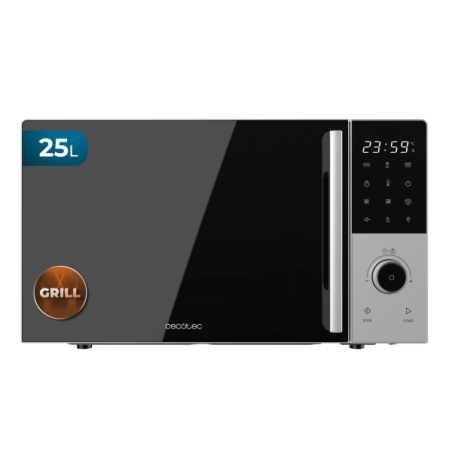 Micro-ondes Cecotec Proclean 2500 - Puissance 850 W - Capacité 25 L - Gril 1200 W - 8 programmes préréglés - Plateau tournant