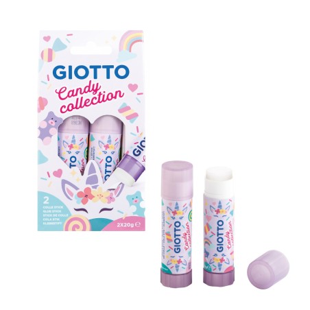 ✅ Giotto Candy Collection Pack de 2 Bâtons de Colle Moyens 20gr - Séchage Rapide - Adapté à un Usage Scolair en stock
