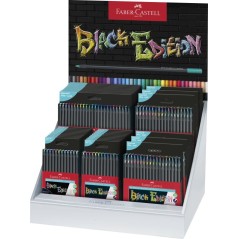 ✅ Faber-Castell Black Edition Lot de 36 trousses de couleurs assorties - Mine super douce - Bois noir - Idéal p en stock