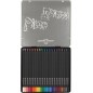 Faber-Castell Black Edition Boîte Métal de 24 Crayons de Couleur - Mine Super Douce - Bois Noir - Idéal pour Dessiner sur
