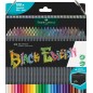 Faber-Castell Black Edition Pack de 100 Crayons de Couleur - Mine Super Douce - Bois Noir - Idéal pour Dessiner sur Papier