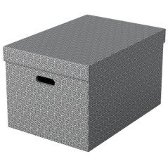 ✅ Esselte Pack de 3 Grandes Boîtes de Rangement avec Couvercles 355x305x510mm - Carton 100% Recyclé et Recycla en stock