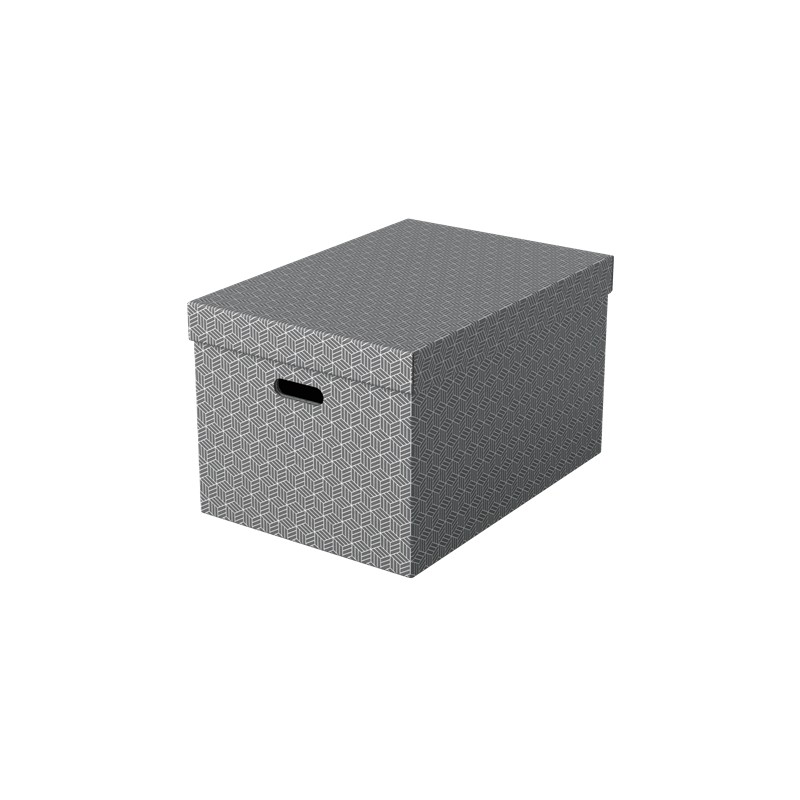 Esselte Pack de 3 Grandes Boîtes de Rangement avec Couvercles 355x305x510mm - Carton 100% Recyclé et Recyclable - Poignées