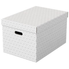 ✅ Esselte Pack de 3 Grandes Boîtes de Rangement avec Couvercles 355x305x510mm - Carton 100% Recyclé et Recycla en stock