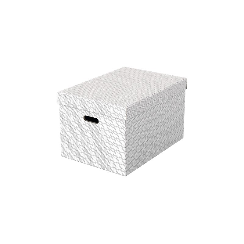 Esselte Pack de 3 Grandes Boîtes de Rangement avec Couvercles 355x305x510mm - Carton 100% Recyclé et Recyclable - Poignées
