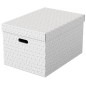 Esselte Pack de 3 Grandes Boîtes de Rangement avec Couvercles 355x305x510mm - Carton 100% Recyclé et Recyclable - Poignées