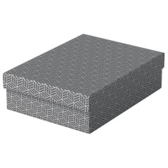 ✅ Esselte Pack de 3 Boîtes de Rangement Moyennes avec Couvercle 265x100x360mm - Carton 100% Recyclé et Recycla en stock