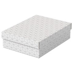 ✅ Esselte Pack de 3 Boîtes de Rangement Moyennes avec Couvercle 265x100x360mm - Carton 100% Recyclé et Recycla en stock
