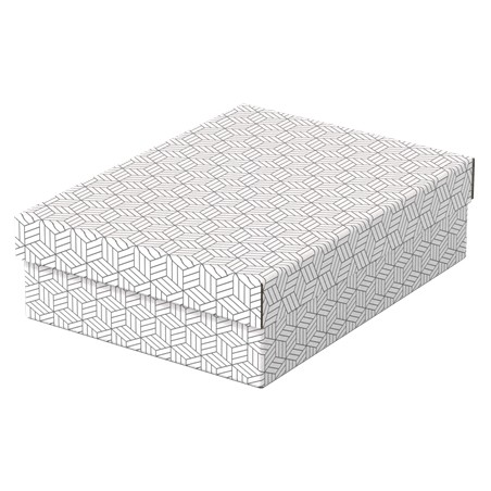 ✅ Esselte Pack de 3 Boîtes de Rangement Moyennes avec Couvercle 265x100x360mm - Carton 100% Recyclé et Recycla en stock