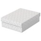 Esselte Pack de 3 Boîtes de Rangement Moyennes avec Couvercle 265x100x360mm - Carton 100% Recyclé et Recyclable - Design Blanc