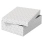 Esselte Pack de 3 Boîtes de Rangement Moyennes avec Couvercle 265x100x360mm - Carton 100% Recyclé et Recyclable - Design Blanc