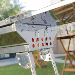 Barbecue portable Innovagoods ExelQ en acier inoxydable - Pliable - Grille amovible 57 x 29 cm - Poignées de transport