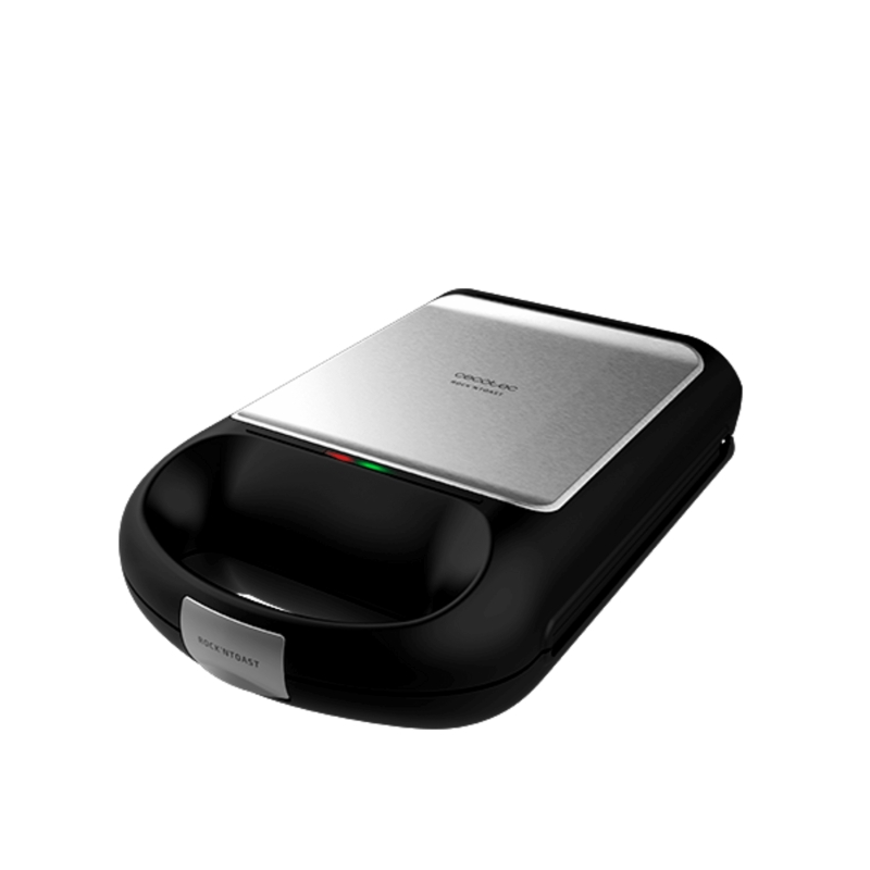Cecotec Rock'nToast Appareil à sandwichs familial extra large 3 en 1 - 1500 W - Capacité de 4 sandwichs - 3 plaques
