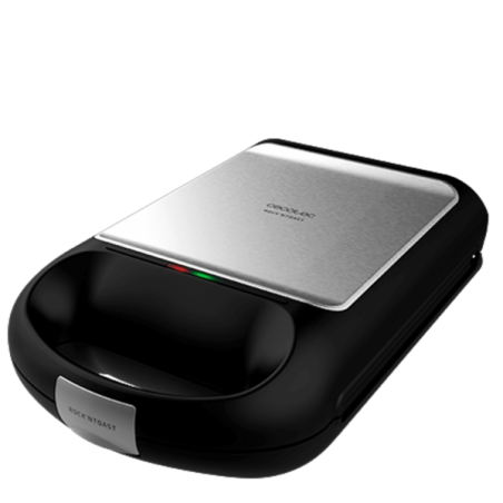 Cecotec Rock'nToast Appareil à sandwichs familial extra large 3 en 1 - 1500 W - Capacité de 4 sandwichs - 3 plaques
