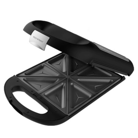 Cecotec Rock'nToast Appareil à sandwichs familial extra large 3 en 1 - 1500 W - Capacité de 4 sandwichs - 3 plaques