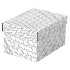 ✅ Esselte Pack de 3 Petites Boîtes de Rangement avec Couvercles 200x150x255mm - Carton 100% Recyclé et Recycla en stock