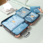 Lot de 6 sacs organisateurs de valise Innovagoods Luggan - Résistants à l'eau - Fermeture éclair - Tailles variées - Bleus
