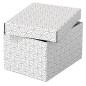 Esselte Pack de 3 Petites Boîtes de Rangement avec Couvercles 200x150x255mm - Carton 100% Recyclé et Recyclable - Design Blanc
