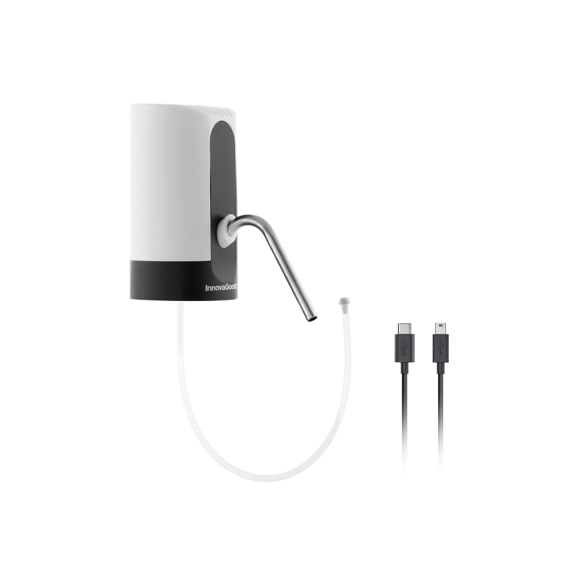 Distributeur d'eau automatique Innovagoods - Sans BPA - Rechargeable par USB - Compatible avec les bouteilles d'eau