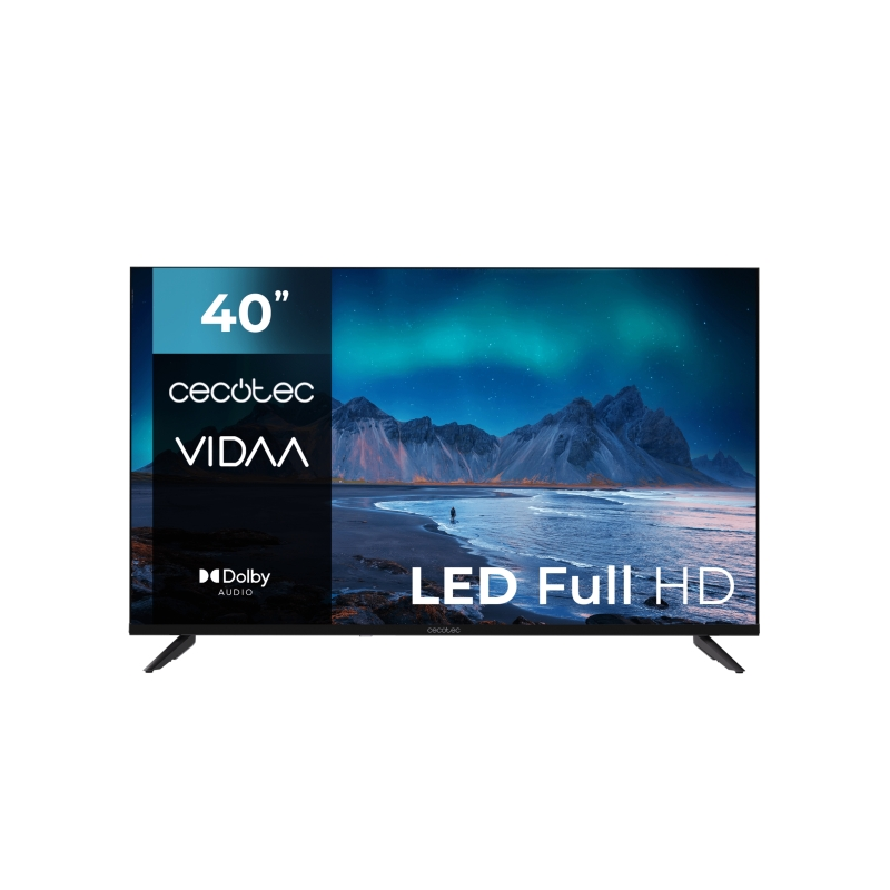 Téléviseur intelligent LED Cecotec série A5 ALF50040 40" avec résolution HD - Système audio Dolby - Système d'exploitation