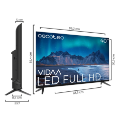 Téléviseur intelligent LED Cecotec série A5 ALF50040 40" avec résolution HD - Système audio Dolby - Système d'exploitation