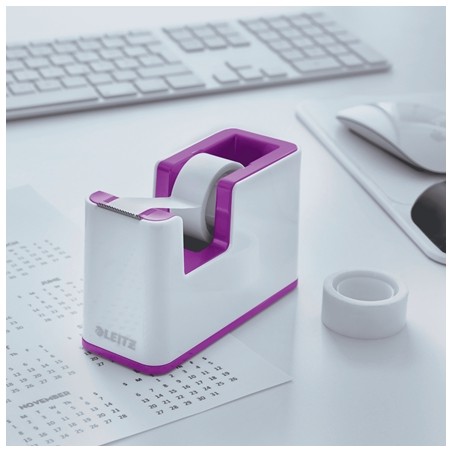 Dévidoir de ruban adhésif Leitz WOW - Pour rouleaux jusqu'à 19 mm x 33 m - Comprend un ruban adhésif inscriptible - Couleur