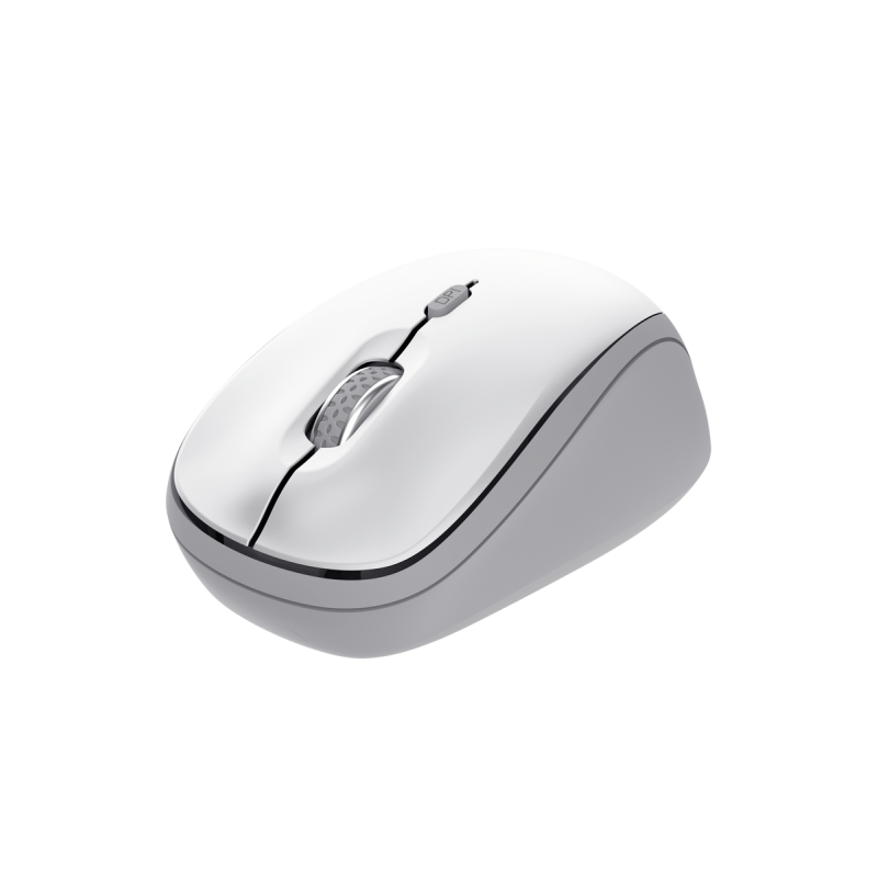 Souris sans fil Bluetooth Trust Ivy+ 1600 dpi - 3 boutons - Ambidextre - Compatible avec 3 appareils - Blanche