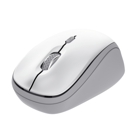 Souris sans fil Bluetooth Trust Ivy+ 1600 dpi - 3 boutons - Ambidextre - Compatible avec 3 appareils - Blanche