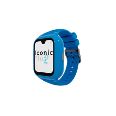 Montre connectée Savefamily Iconic Plus 2 pour enfants avec GPS et appels - IP67 - Batterie 850 mAh - IA - Bleu
