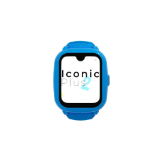Montre connectée Savefamily Iconic Plus 2 pour enfants avec GPS et appels - IP67 - Batterie 850 mAh - IA - Bleu