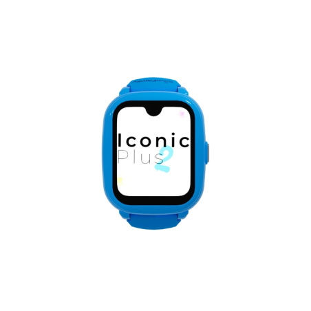 Montre connectée Savefamily Iconic Plus 2 pour enfants avec GPS et appels - IP67 - Batterie 850 mAh - IA - Bleu