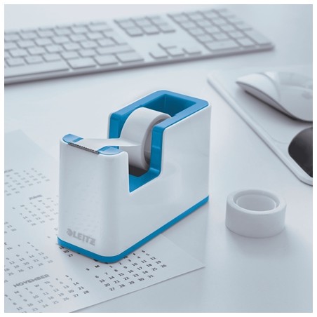 Dévidoir de ruban adhésif Leitz WOW - Pour rouleaux jusqu'à 19 mm x 33 m - Comprend un ruban adhésif inscriptible - Couleur