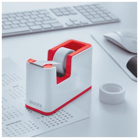 Dévidoir de ruban adhésif Leitz WOW - Pour rouleaux jusqu'à 19 mm x 33 m - Comprend un ruban adhésif inscriptible - Couleur