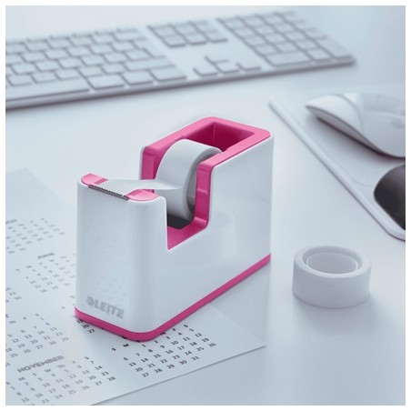 Dévidoir de ruban adhésif Leitz WOW - Pour rouleaux jusqu'à 19 mm x 33 m - Comprend un ruban adhésif inscriptible - Couleur