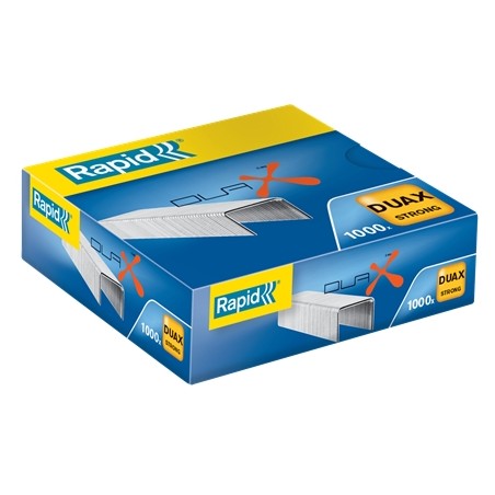 ✅ Rapid Duax Strong Boite de 1000 Agrafes Épaisses - Agrafes jusqu'à 170 Feuilles - Fil Galvanisé Haute Perfo en stock