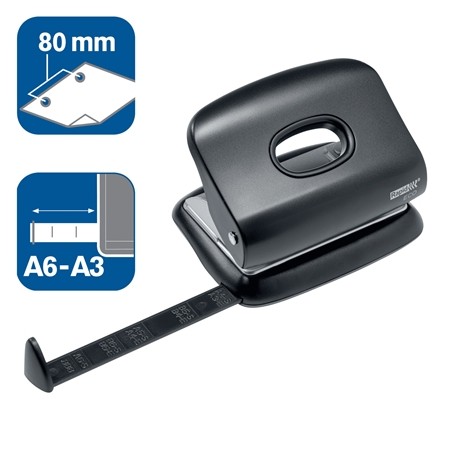 Perforatrice Rapid Eco - Perfore jusqu'à 20 feuilles - Vidage facile - Perforatrices de 5,5 mm - Fabriquée avec 74 % de