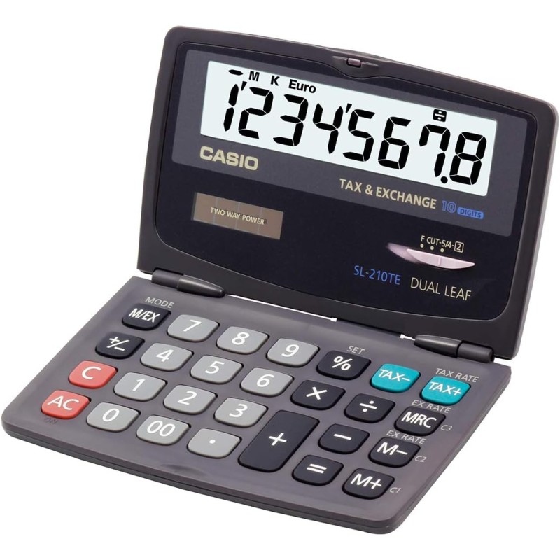 Casio SL-210TE Calculatrice de poche 10 chiffres gris Casio SL-210TE Calculatrice de poche 10 chiffres gris