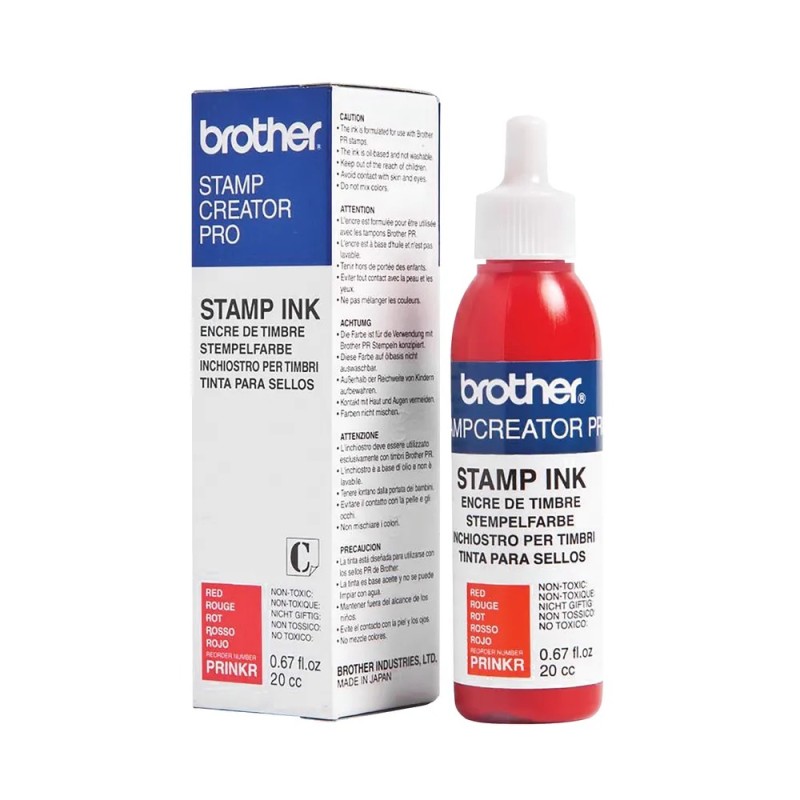 Bouteille d'encre rouge Brother pour machine à tamponner SC2000 20cc