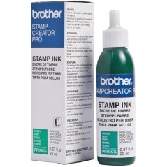 ✅ Bouteille d'encre verte Brother pour machine à tamponner SC2000 20cc couleur vert en stock