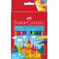 Faber-Castell Castle Pack de 24 marqueurs - Encre lavable à base d'eau - Couleurs assorties