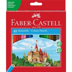 ✅ Faber-Castell Classic Color Pack de 48 crayons de couleur hexagonaux - Résistance à la rupture - Couleurs as en stock