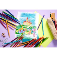 ✅ Faber-Castell Classic Color Pack de 48 crayons de couleur hexagonaux - Résistance à la rupture - Couleurs as en stock