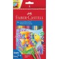 Faber-Castell Classic Color Crayons Aquarelle Paquet de 36 Crayons de Couleur Aquarelle Hexagonaux + Pinceau - Résistance à la