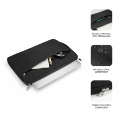 Housse Subblim Urban pour ordinateur portable de 13,3" à 14" - Protection élégante et fonctionnelle - Tissu polyester 600D