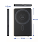 Batterie externe Ewent EW1160 Magsafe 5000 mAh 20 W PD et QC - USB-C - Noir