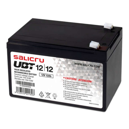 Batterie AGM rechargeable Salicru UBT 12/12 12 Ah / 12 V - Couleur noire