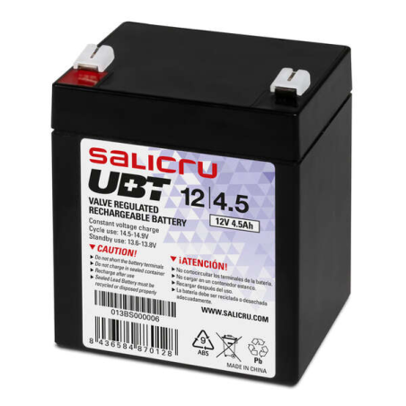 Salicru UBT 12/4.5 Batterie AGM rechargeable 4,5 Ah / 12 V - Couleur Noir