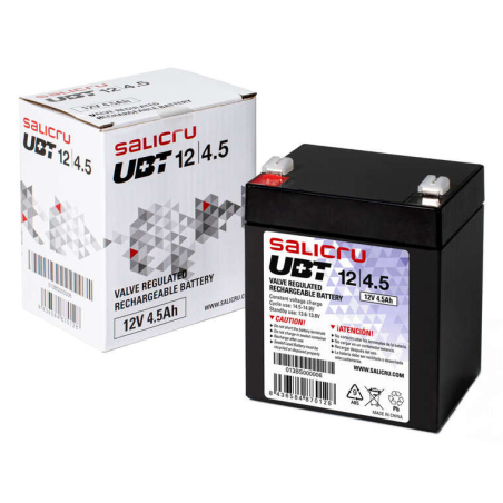 Salicru UBT 12/4.5 Batterie AGM rechargeable 4,5 Ah / 12 V - Couleur Noir